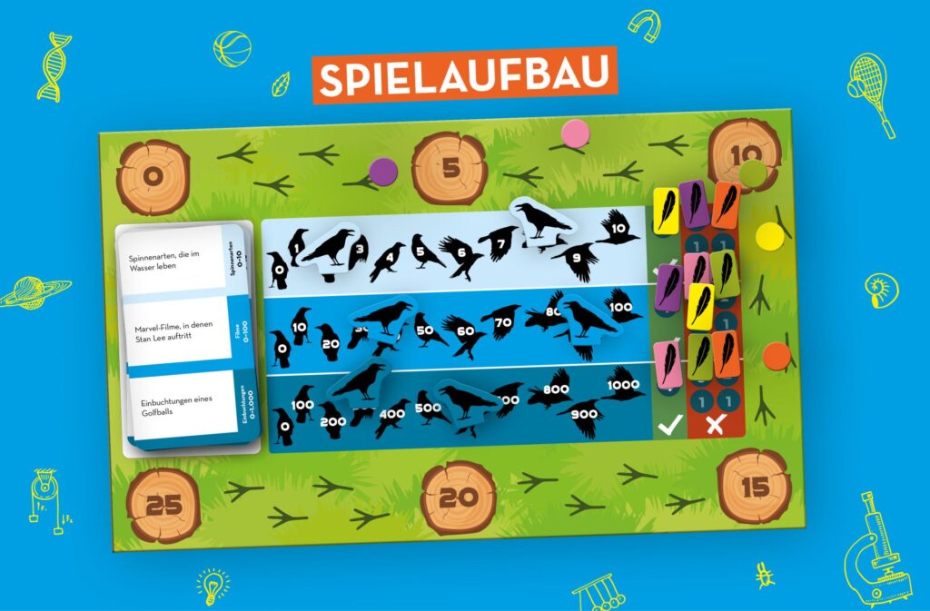 Schlau wie ein Rabe - Spielaufbau